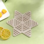 Cojín de olla plegable de 3 uds, almohadilla de aislamiento de taza de té de silicona, manteles individuales antideslizantes para mesa de casa, Grey