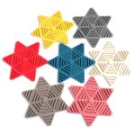 Cojín de olla plegable de 3 uds, almohadilla de aislamiento de taza de té de silicona, manteles individuales antideslizantes para mesa de casa, Red - Imagen 2