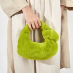 H6725 Bolso de lana de conejo de otoño e invierno Bolso de felpa anudado