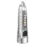 V1 Llavero Linterna Mini Linterna de luz Linterna multifuncional para el hogar al aire libre, V1 Transparent White