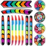 2 juegos de raspado anticolisión para puerta de coche y espejo retrovisor, pegatina reflectante de advertencia de seguridad colorida, estilo:, 2sets Glue Model Colorful Wind Car - Imagen 2