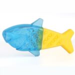 2 piezas de juguetes de hueso congelado para mascotas, juguetes de molienda de dientes de perro TPR, Small Fish