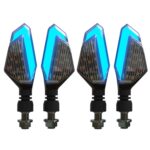 MK-236 4pcs 22LED Motocicleta V Línea Dos colores Luz de giro Luz de ángulo de señal, MK-236 (Yellow Blue)