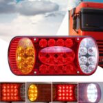 MK-231 12V remolque camión coche sombrero de paja lámpara perlas luces traseras, MK-231 (Red)