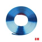 Tira decorativa de galvanoplastia de rueda reflectante Universal para coche W12 8m/roll, 1roll Electroplating Blue