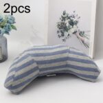 2 uds., reposacabezas para el cuello para niños, funda cómoda para el hombro, almohada protectora para el cuello del coche, 2pcs (Blue Gray Strip)