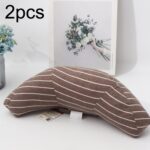 2 uds., reposacabezas para el cuello para niños, funda cómoda para el hombro, almohada protectora para el cuello del coche, 2pcs (Coffee Strip)