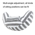 2 uds., reposacabezas para el cuello para niños, funda cómoda para el hombro, almohada protectora para el cuello del coche, 2pcs (Blue Gray Strip) - Imagen 3
