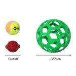 1030001 Pelota hueca de juguete para perros Pelotas de juguete de goma elásticas resistentes a mordeduras para mascotas, especificaciones:, Hollow - Imagen 3