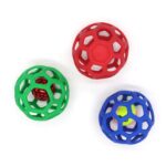 1030001 Pelota hueca de juguete para perros Pelotas de juguete de goma elásticas resistentes a mordeduras para mascotas, especificaciones:, Bell - Imagen 4