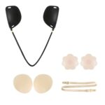 XD00001 moldeado silicona pezón pegatina sujetador sin frente ajustable Anti-sag Push-up Bra Kit