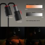 2700-6500K LED Lámpara de mesita de noche Protección ocular Lámpara de pared de luz nocturna de succión magnética - Imagen 4