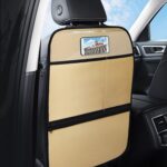 Asiento trasero para niños Almohadilla antipatadas trasera Anti-suciedad Universal Almohadilla de protección de cuero Bolsa de almacenamiento, All Inclusive Version (Beige)