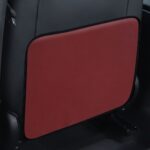 Asiento trasero para niños Almohadilla antipatadas trasera Anti-suciedad Universal Almohadilla de protección de cuero Bolsa de almacenamiento, Half Pack Version (Wine Red)