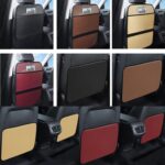 Asiento trasero para niños Almohadilla antipatadas trasera Anti-suciedad Universal Almohadilla de protección de cuero Bolsa de almacenamiento, Half Pack Version (Wine Red) - Imagen 2