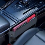 Caja de almacenamiento de espacio de gran capacidad para automóvil Bolsa de almacenamiento extendida para automóvil, Black)