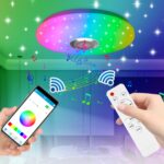 Control remoto Bluetooth LED Lámpara de techo RGB Music Rhythm Lámpara que cambia de color, 26cm, 33cm
