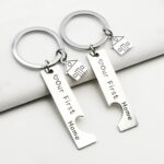 Colgante de casa de llavero de acero de titanio de acero inoxidable, House Keychain