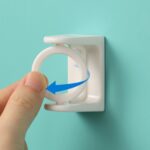 4 piezas giratoria círculo triángulo anillo telescópico varilla gancho apoyos soporte fijo, White Adhesive Model - Imagen 3