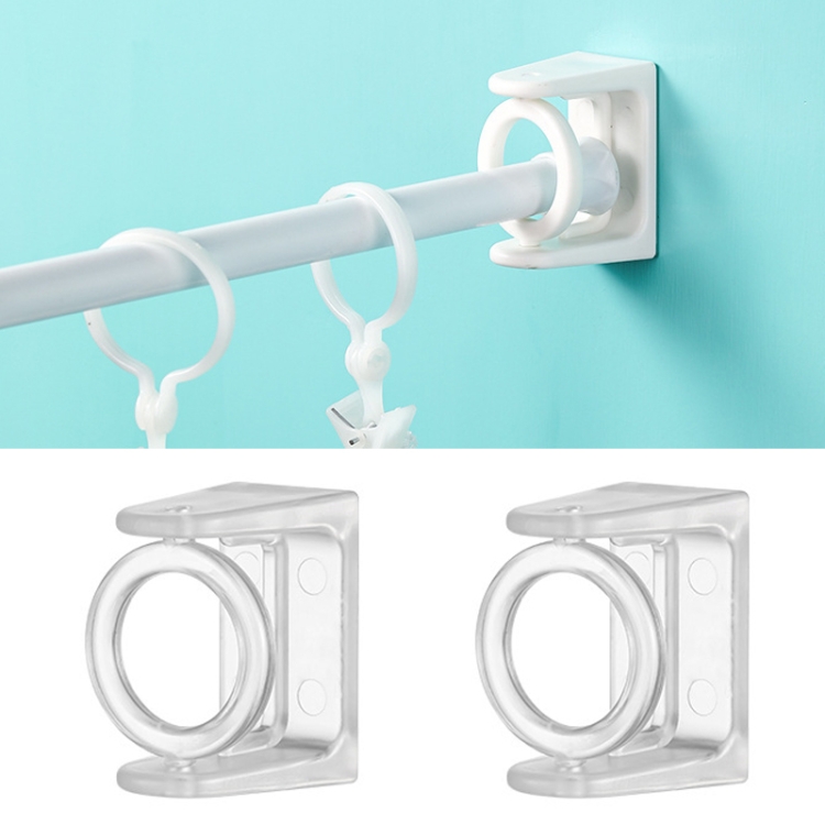 TBD0603337802.jpg 4 piezas giratoria círculo triángulo anillo telescópico varilla gancho apoyos soporte fijo, Transparent Adhesive Model - Imagen 1