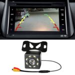 R0003 LED luz de relleno cámara de vídeo de marcha atrás externa HD visión nocturna CCD cámara de coche, 8 LED Lamp P System