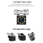 R0003 LED luz de relleno cámara de vídeo de marcha atrás externa HD visión nocturna CCD cámara de coche, 8 LED Lamp P System - Imagen 4