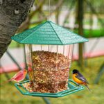 Comedero para pájaros plegable para colgar al aire libre, jaula para pájaros resistente al sol y a las heladas - Imagen 2