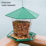 Comedero para pájaros plegable para colgar al aire libre, jaula para pájaros resistente al sol y a las heladas - Imagen 5