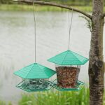 Comedero para pájaros plegable para colgar al aire libre, jaula para pájaros resistente al sol y a las heladas - Imagen 8