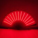 00021 LED Prom Lighting Ventilador plegable Bar Colorido Atmósfera Grupo Props, Red