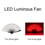 00021 LED Prom Lighting Ventilador plegable Bar Colorido Atmósfera Grupo Props, Red Flashing - Imagen 4