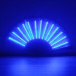 00021 LED Prom Lighting Ventilador plegable Bar Colorido Atmósfera Grupo Props, Blue Flashing