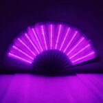 00021 LED Prom Lighting Ventilador plegable Bar Colorido Atmósfera Grupo Props, Pink Flashing