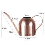 Regadera de jardinería de boca larga de acero inoxidable de 450 ml - Imagen 3