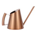 Regadera de pico largo de acero inoxidable para jardinería doméstica, 1500ML