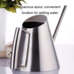 Regadera de pico largo de acero inoxidable para jardinería doméstica, 400ML, 900ML, 1500ML - Imagen 4