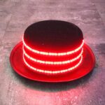00068 LED Bar Luminous Jazz Hat Stage Magic Show Props, Red Flashing