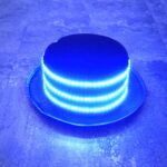 00068 LED Bar Luminous Jazz Hat Stage Magic Show Props, Blue Flashing