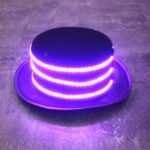 00068 LED Bar Luminous Jazz Hat Stage Magic Show Props, Pink Flashing