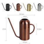 Regadera de acero inoxidable con pico largo para jardinería doméstica de 1500ML, Ancient Gold - Imagen 2