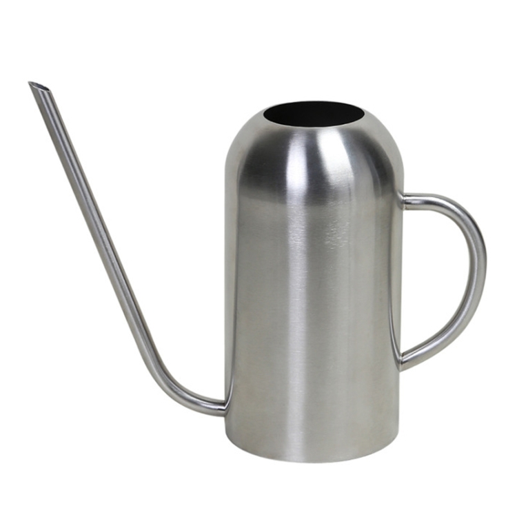 TBD0603350804.jpg Regadera de acero inoxidable con pico largo para jardinería doméstica de 1500ML, Steel Color - Imagen 1