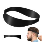 Guía de línea de cabello para cuello de salón, regla de ajuste de peluquero, herramienta de bricolaje para el cabello, herramientas de plantilla para recortar el cabello, Non-adjustable (Black)