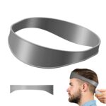 Guía de línea de cabello para cuello de salón, regla de ajuste de peluquero, herramienta de bricolaje para el cabello, herramientas de plantilla para recortar el cabello, Non-adjustable (Grey)