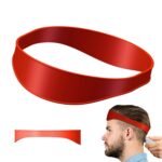 Guía de línea de cabello para cuello de salón, regla de ajuste de peluquero, herramienta de bricolaje para el cabello, herramientas de plantilla para recortar el cabello, Non-adjustable (Red)