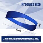 Guía de línea de cabello para cuello de salón, regla de ajuste de peluquero, herramienta de bricolaje para el cabello, herramientas de plantilla para recortar el cabello, Non-adjustable (Blue) - Imagen 3