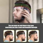 Guía de línea de cabello para cuello de salón, regla de ajuste de peluquero, herramienta de bricolaje para el cabello, herramientas de plantilla para recortar el cabello, Non-adjustable (Blue) - Imagen 4