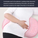 Almohada de algodón con soporte para la cintura para embarazadas, cojín para dormir de lado, almohada extraíble y lavable para el abdomen, Gray - Imagen 6