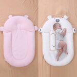 Bebé recién nacido Anti-sobresalto Aterrizaje Despertar Dormir Cojines Escupir Leche Pendiente Pad, Pad Bean Velvet Pink