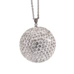 Colgante de decoración de espejo retrovisor con bola de cristal de diamante para coche