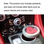 Colgante de coche Triangular Ping An Charm Bag Cuero Espejo retrovisor Ornamento, Triangular Red, Triangular Yellow, Triangular Black - Imagen 5